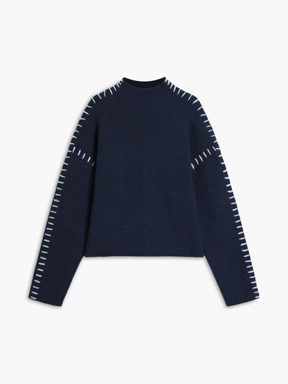 Shift The Focus Oversized Mock Neck Sweater