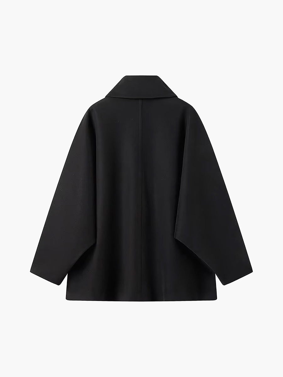 Solid Oversized Pocket Button Coat